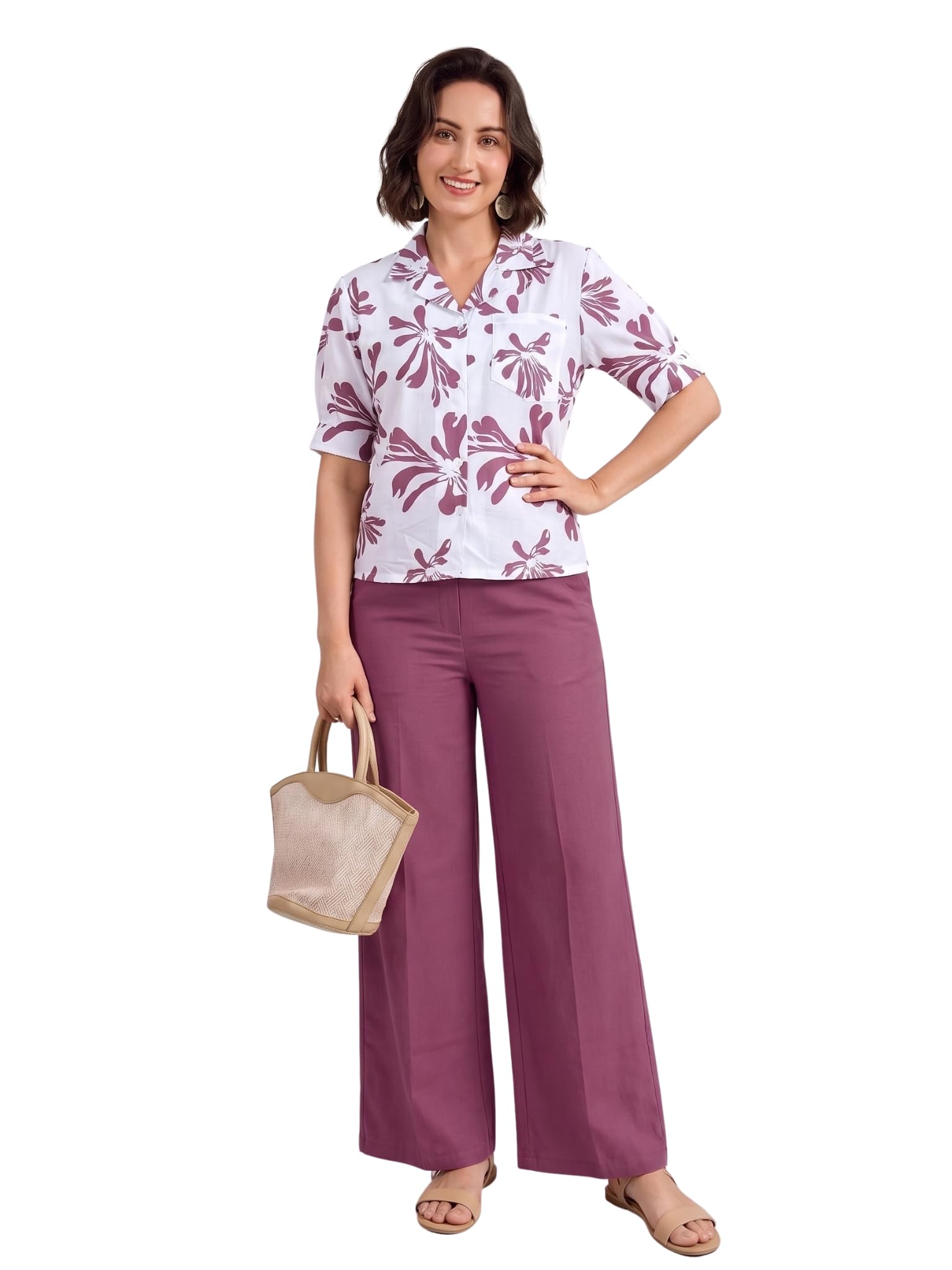 toplot Printing Cotton Crop-Tops Set for Woman || Co ord Set for Women Stylish (5248)-picture-44