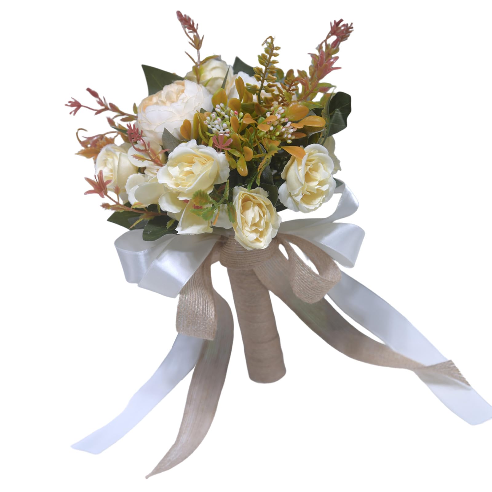 HDOYTXXM Artificial Flower Bride Bouquet Silk Flower Wedding Handheld for Indoor Outdoor Weddings Event Vow Exchanges Outdoor Ceremony