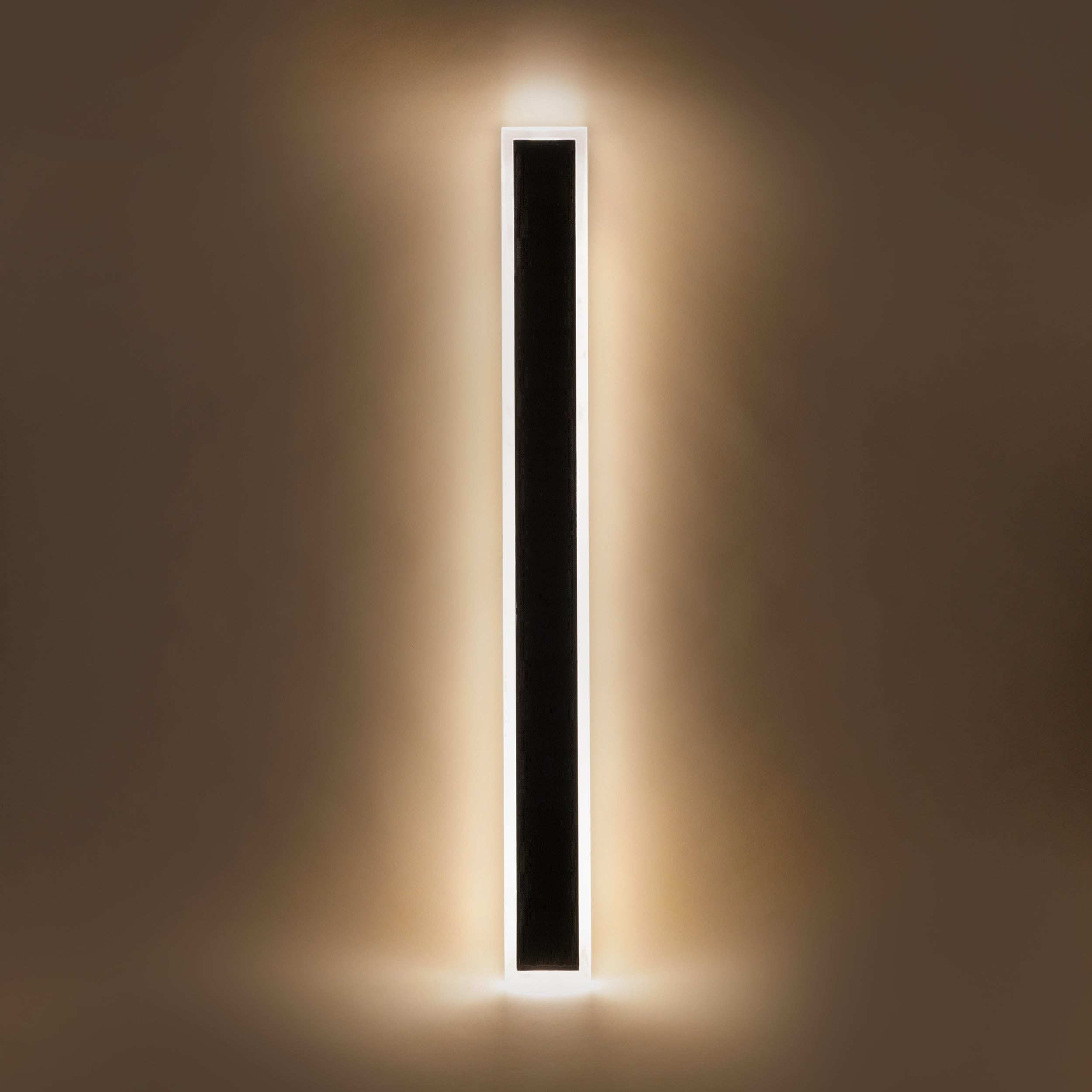 Esotec Solar Wandleuchte Smart Light 100 CCT, Fernbedienung, 3 Lichtfarben, mehrere Modi, Akku, LED Panel, Wandlampe, Außenleuchte, Lichtpanel, outdoor, außen, metall, schwarz, H95cm 102653