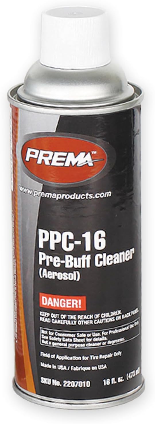 PREMA PPC-16 Pre-Buff Tire Innerliner Buffing Solution in 16 oz Aerosol Spray Can - Flammable - CFC Free - Case of 12 Cans