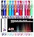 Glitter Gel Pens by Color Technik, Set of 12 Professional Artist Quality Pens, Best Gel Pen Colors with Comfort Grip, Enhance Your Adult Coloring Book Experience Now! Acid Free, Perfect Gift Idea!