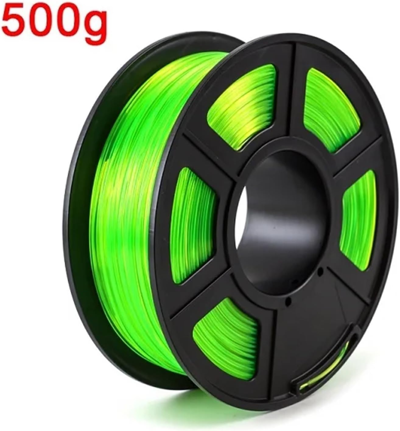 Glow in The Dark PETG 3D Printer Filament 1.75mm, Luminous Transparent Printing Material(Trans Green-500g)