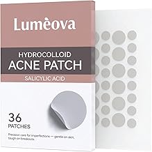 Lumèova Paris – Patch Anti-Boutons Acné – Jour & Nuit – Hydrocolloïdes, Acide Salicylique & Arbre à Thé – Absorbe les impuretés dès 6 heures en toute discrétion - boîte de 36 patchs
