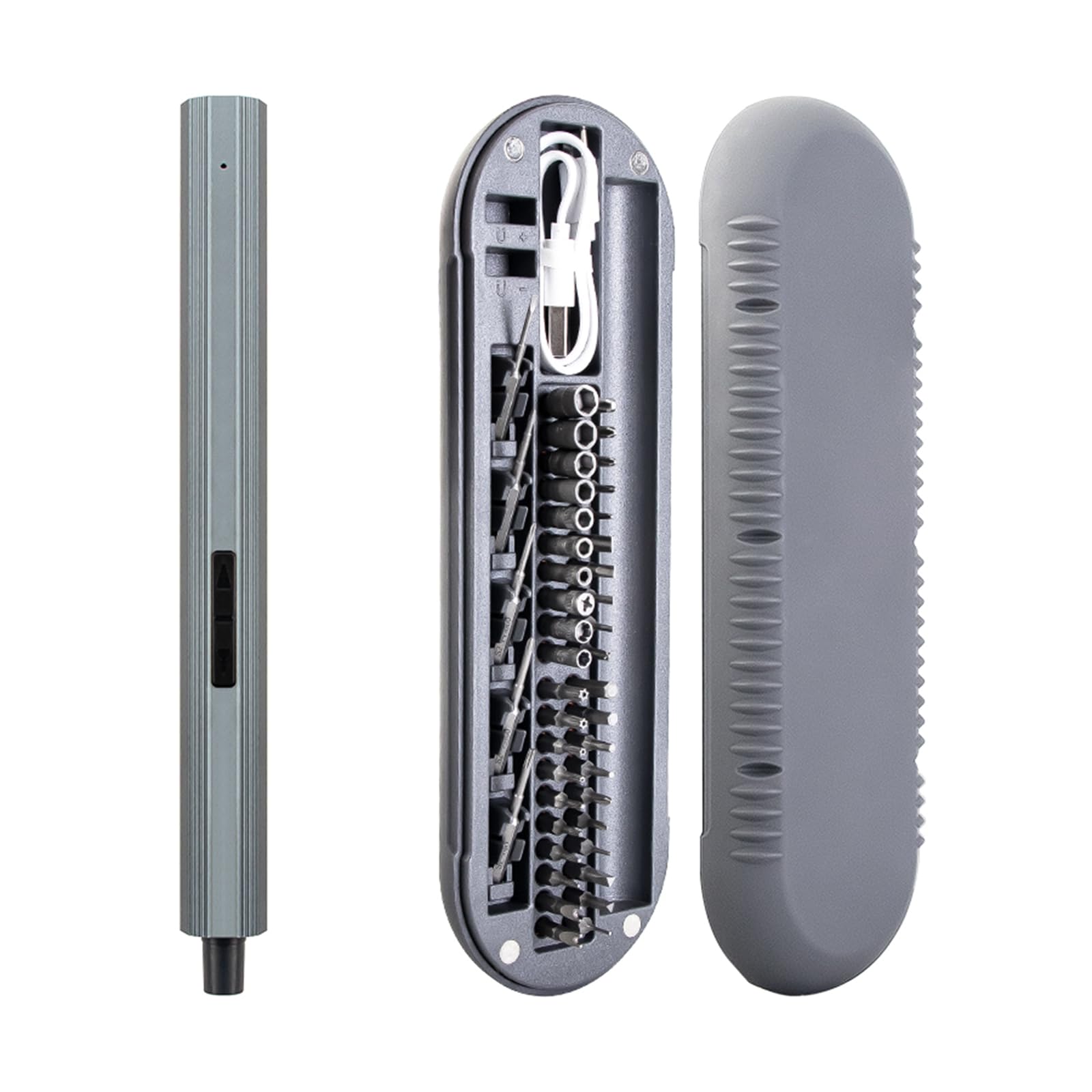 Set di cacciaviti elettrici 48 in 1 Kit di cacciaviti ricaricabili per telefoni portatili Riparazione Strumento elettrico Parte di ricambio Cacciavite a batteria con illuminazione a LED