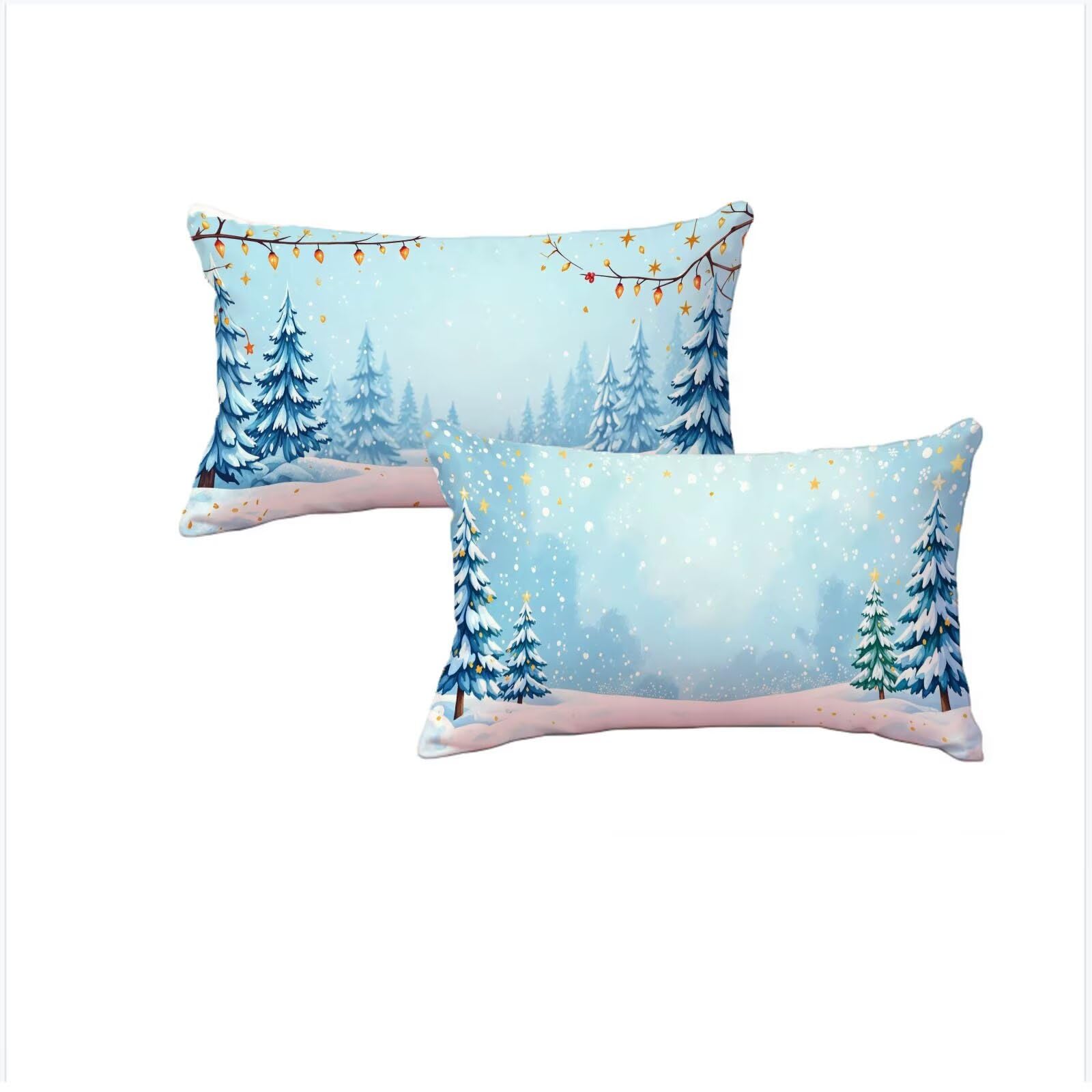 Housse coussin 40x70cm imperméable double face avec zip invisible