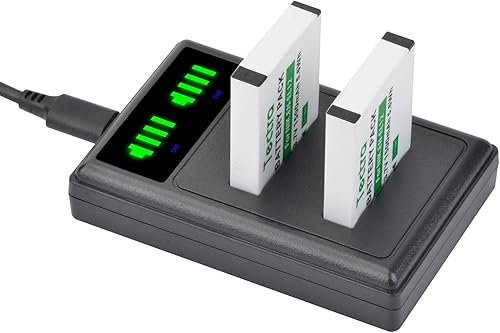 Miniatura 9 de Tectra 2 baterías EN-EL12 de alta capacidad y cargador dual LED para Nikon Coolpix AW100 AW110 AW120 AW130 A1000 B600 W300 A900 S6300 S8100 S8200