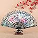 DTBBKsy Abanico Plegable Español Baile Flor Plegable Ventilador decoración del hogar fanáticos de Mano clásico Chino Estilo Manual Fan for niñas Mujeres Fotos Abanico Plegable de Mano
