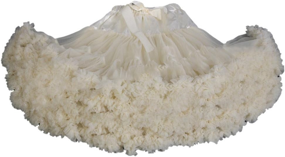 Beautifulfashionlife Women's Petticoat Satin Tulle Pettiskirt Tutu Skirt