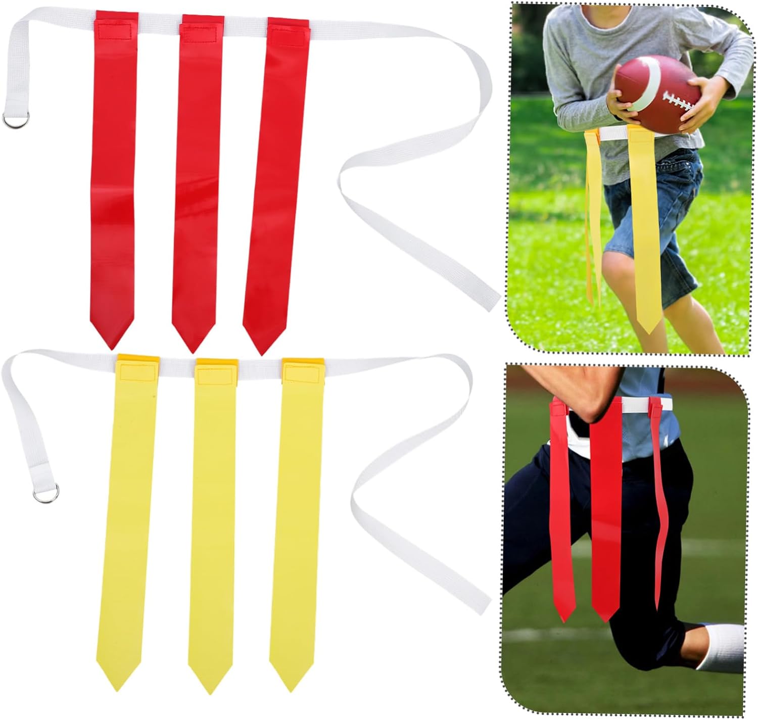 2pcs Football Waist Flag Rugby Flag Rugby Waist s Football Equipment Teens Football Belt