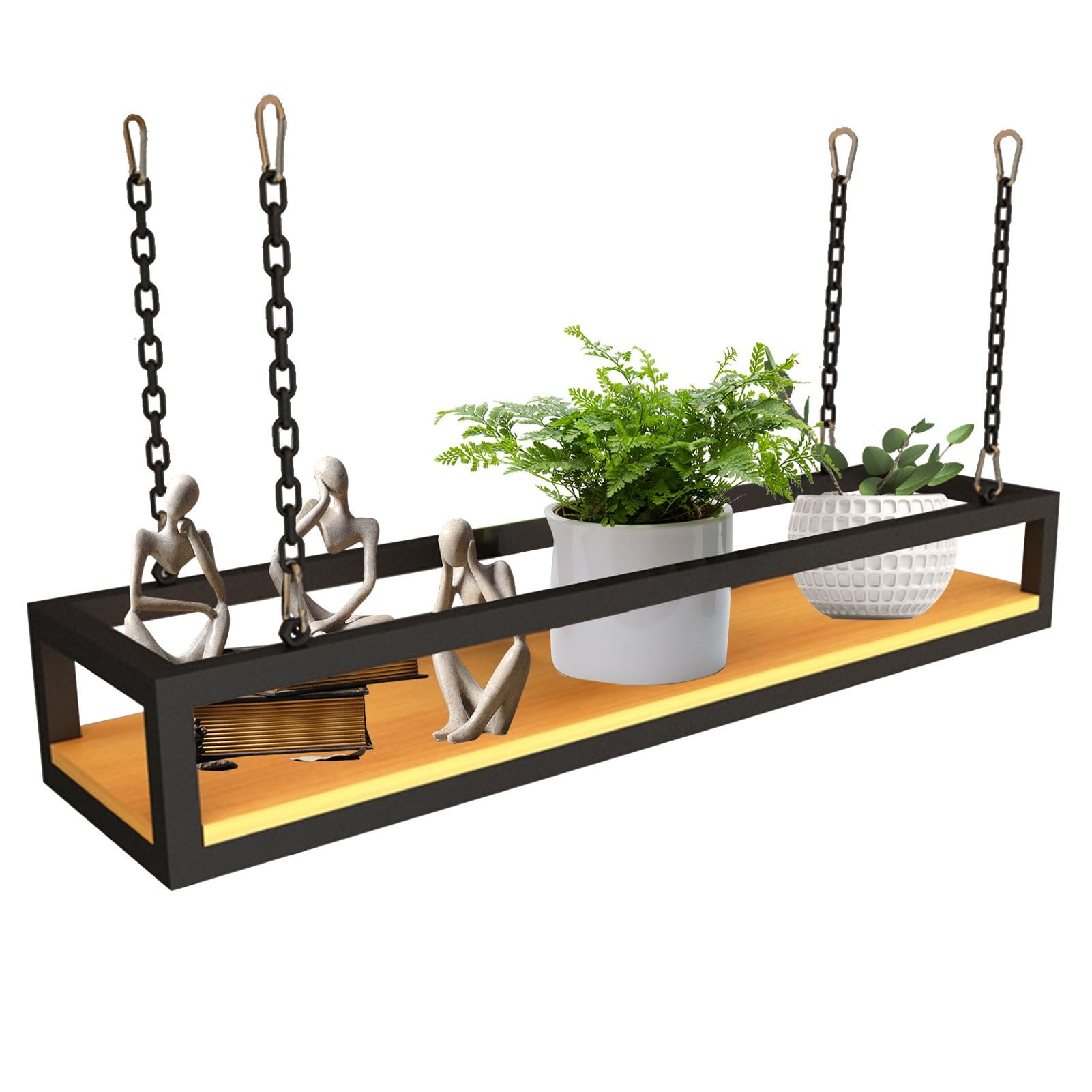 Wall Shelves Suspended From Chains 8 Chain Shelving Ideas | Shelves,