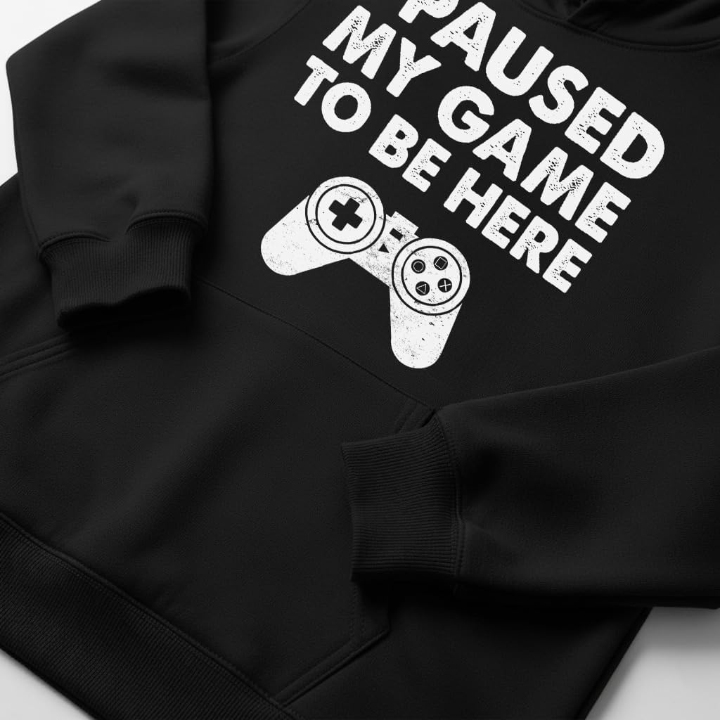 Tstars Funny Gaming Hoodie for Men - I Paused My Game to Be Here Gamer Gifts Teen Boys & Fans of Video Games - Image 7