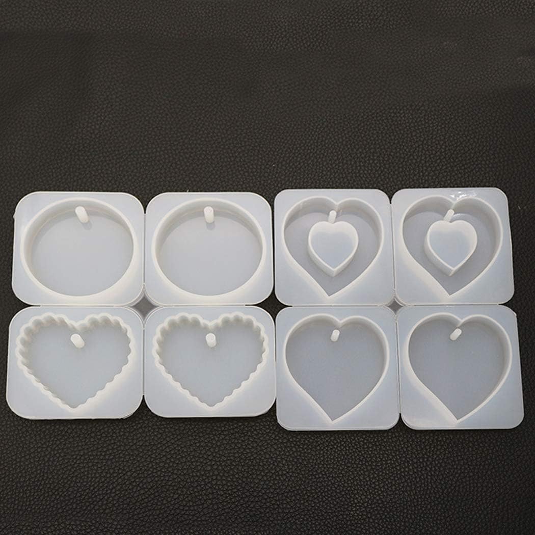 Kunya Pendant Casting Mold DIY Heart Shape Necklace Silicone Mold Washable Jewelry Making Mold 2
