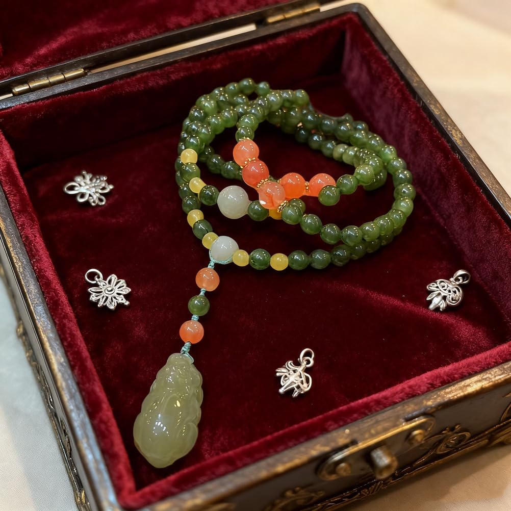 Pulseras con Cuentas de Cristal para Mujer, Pulsera de Jade Verde Natural, Pulseras elásticas con Cuentas de Chakras, Piedras Preciosas curativas, Joyas de Piedra, meditación,Jasper