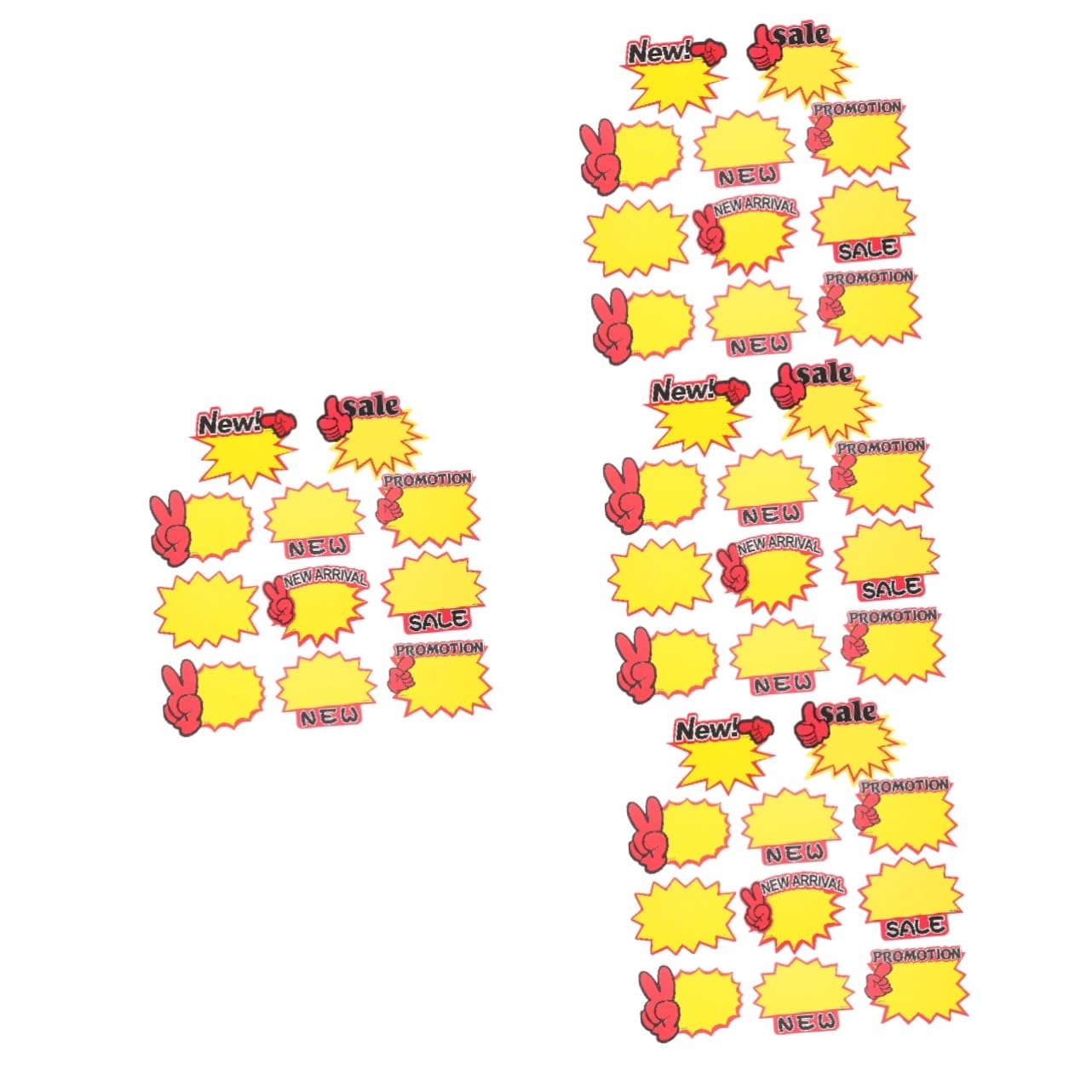Gadpiparty 4 Set Tag Di Vendita Dettaglio Di Affari Del Negozio Etichette Di Vuote Segni Di Etichette Di Cartellini Dei Prezzi Brillanti Carta 400 Pezzi*4