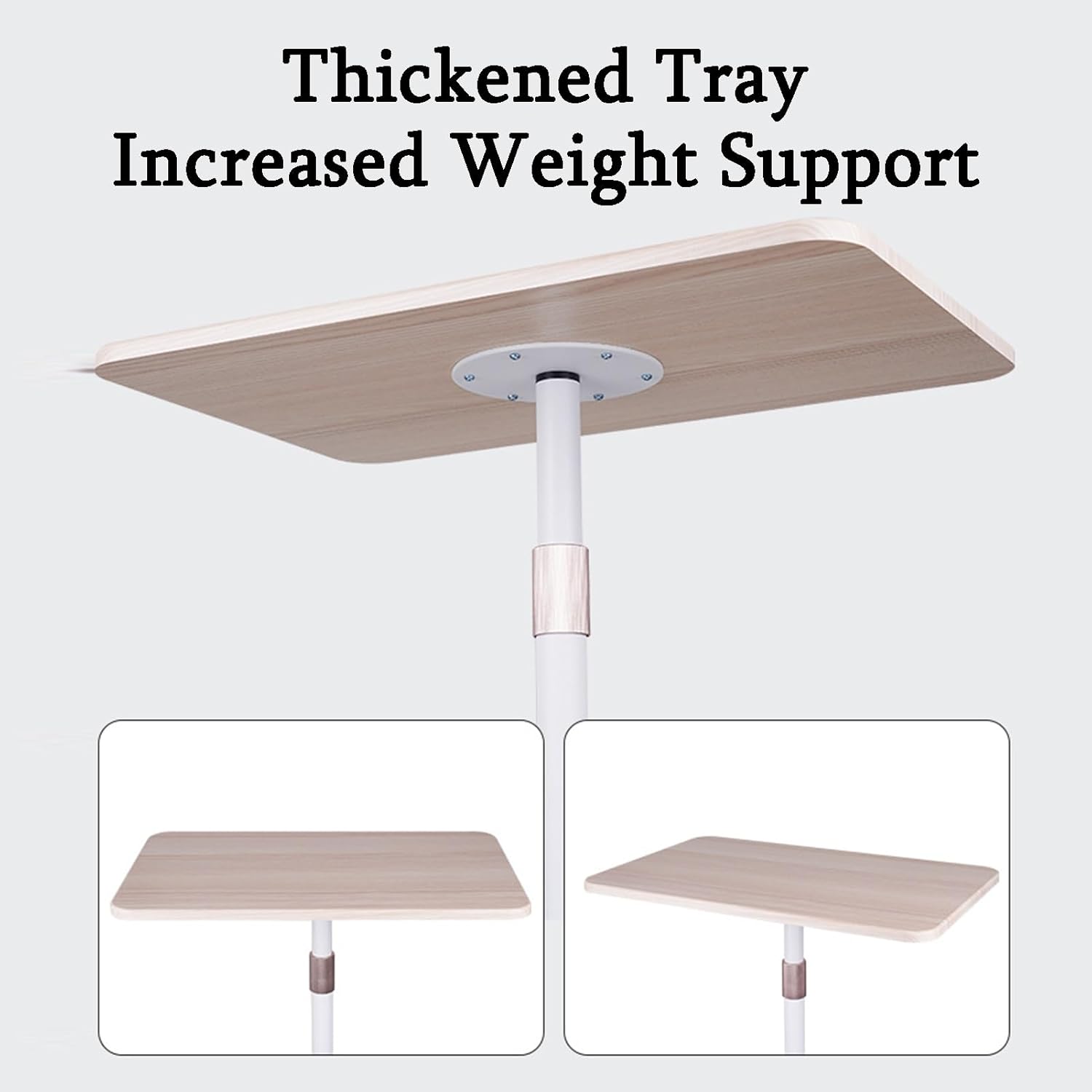 Laptop Floor Stand,Movable Standing Workbench,Adjustable Projector Shelf,Suitable for Home Outdoor Office,Easy to Move(Black)