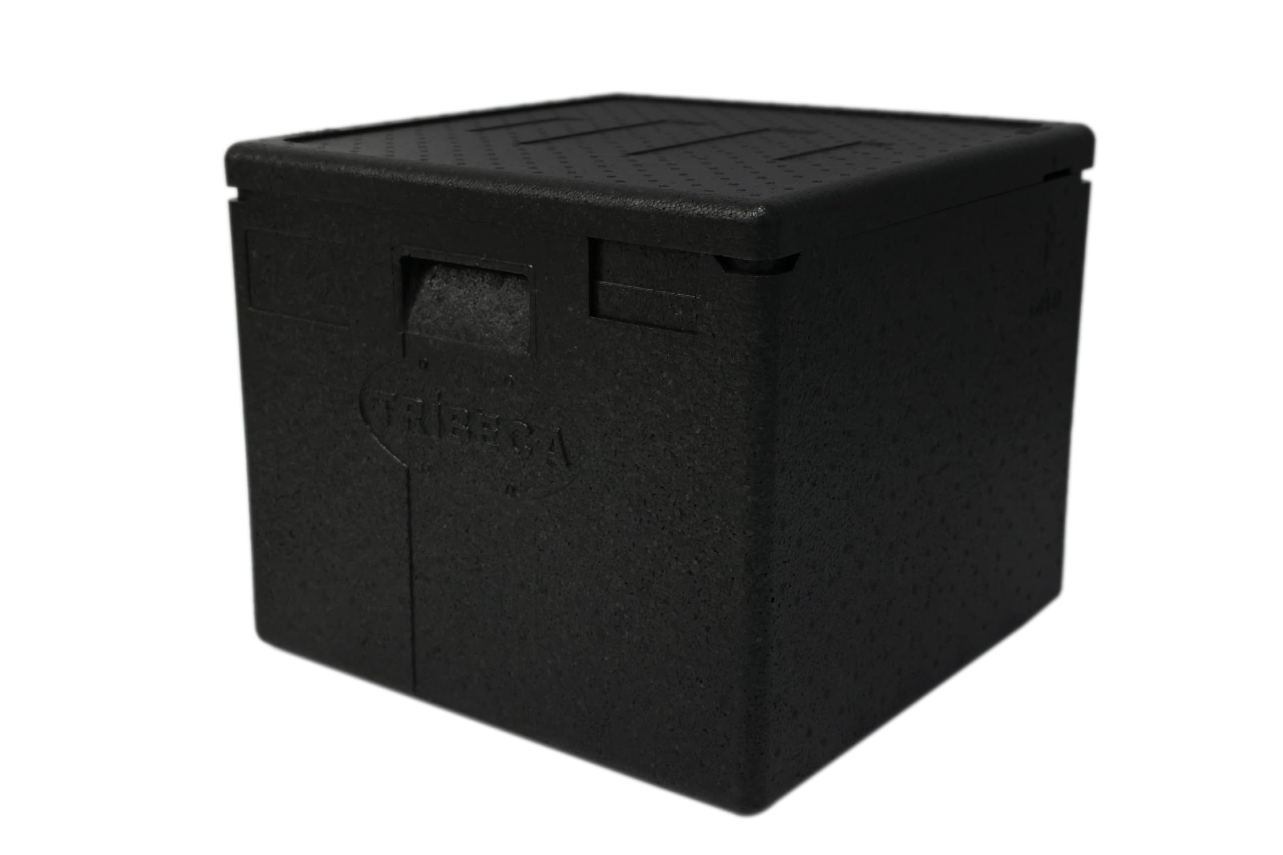 Solent Plastics 59L Thermo Insulated Pizza Transport Box with Handle – EPP Gastronorm Hot Food Carrier, Holds 8 x 14” Pizza Boxes, Stackable Commercial Catering & Delivery Container