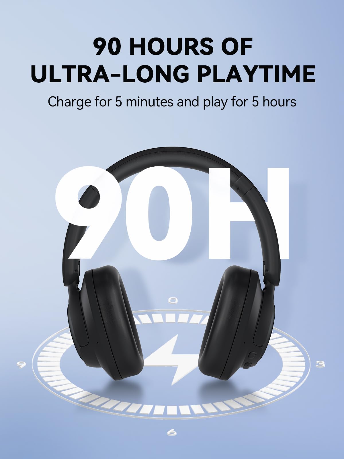 1MORE SonoFlow SE Cuffie Wireless Bluetooth, 90 Ore Di Riproduzione, Cancellazione Rumore Attiva Adattiva, Audio Spaziale, Hi-Res Audio, Controllo APP, Chiamate Chiare (Nero)