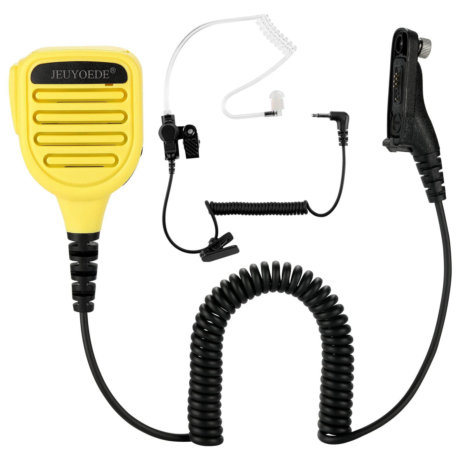 JEUYOEDE Waterproof Walkie Talkie Microphone Remote Handheld Radio Mic with 3.5mm Audio Jack Compatible with Motorola APX1000 APX4000 APX6000 APX7000