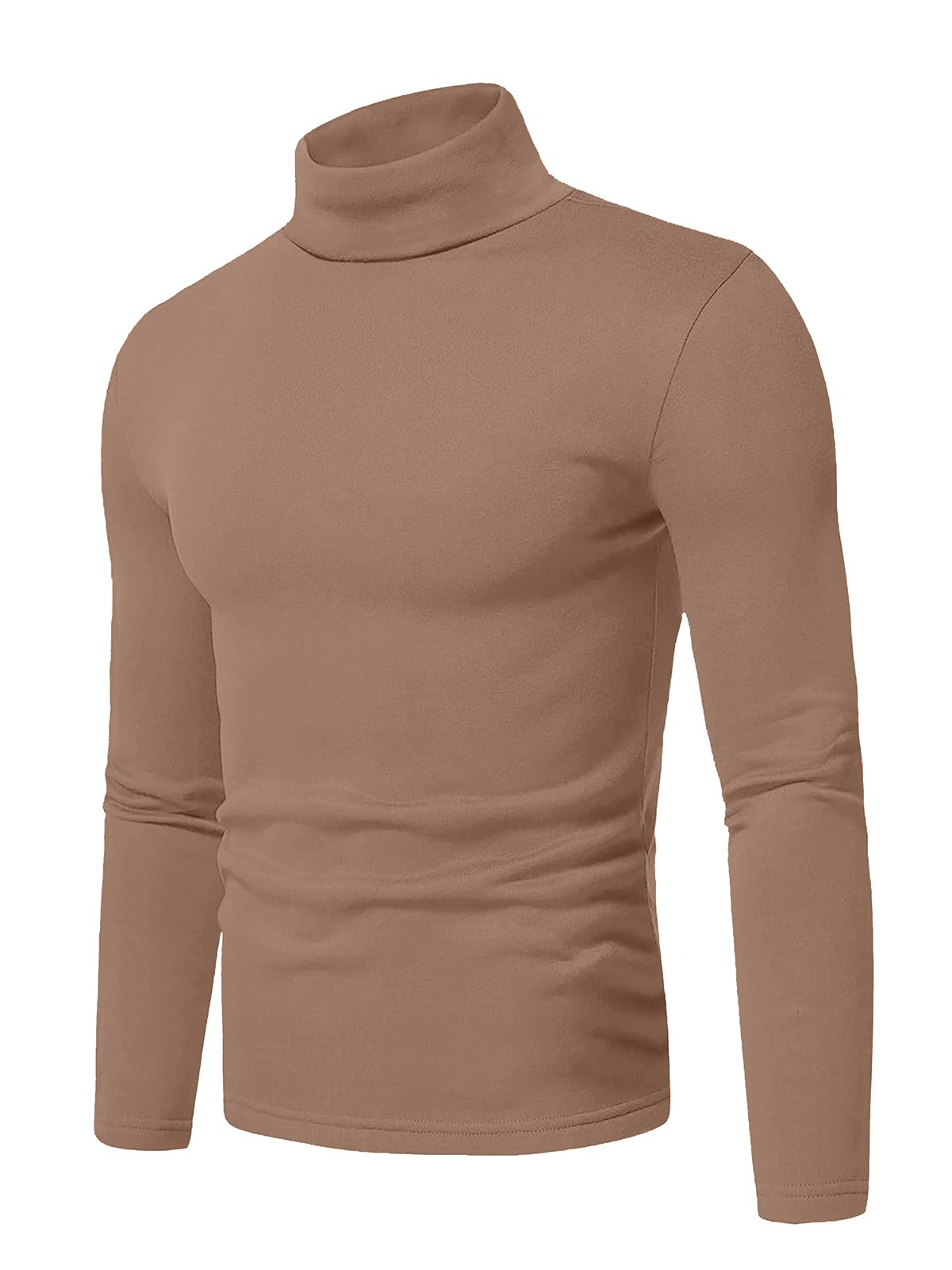 askdeer Men's Turtleneck Long Sleeve Shirts Thermal Underwear Tops Basic Pullover Sweater Tees-picture-11