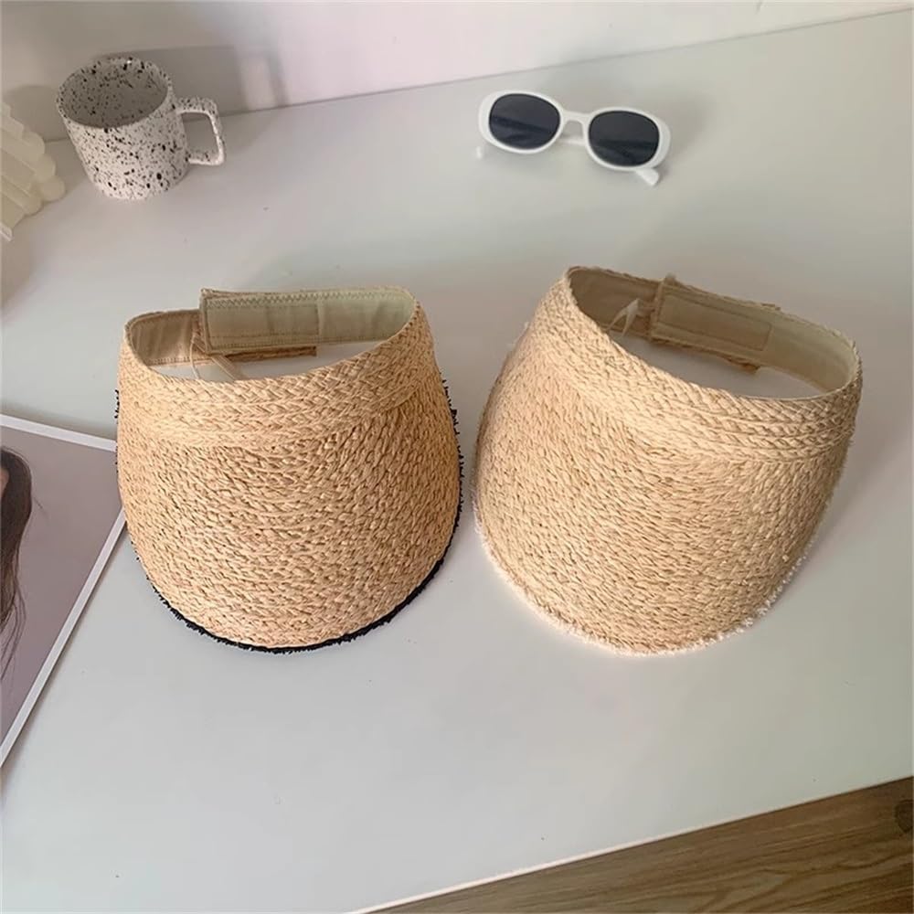 Casquette Visière Chapeau De Soleil D'été for Femme, Haut Nu, Plage