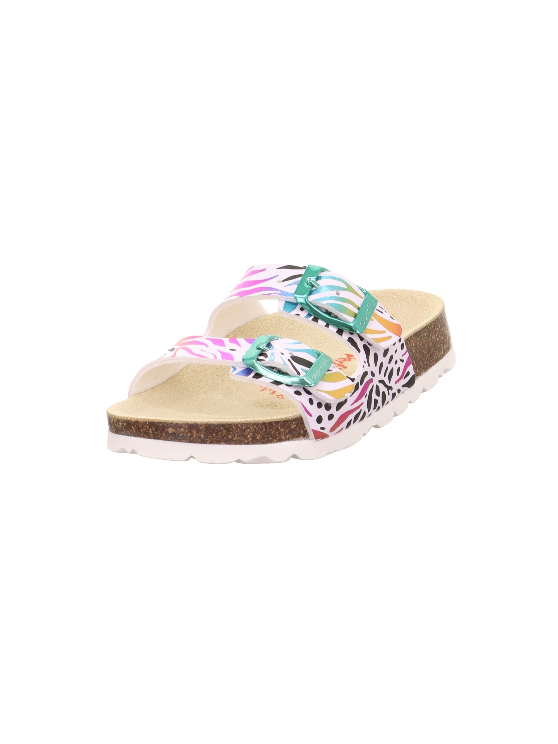 Superfit Footbed Slippers Not Applicable, White/Multicoloured 1090, 26 EU Wide, White Multicoloured 1090, 8.5 UK Child