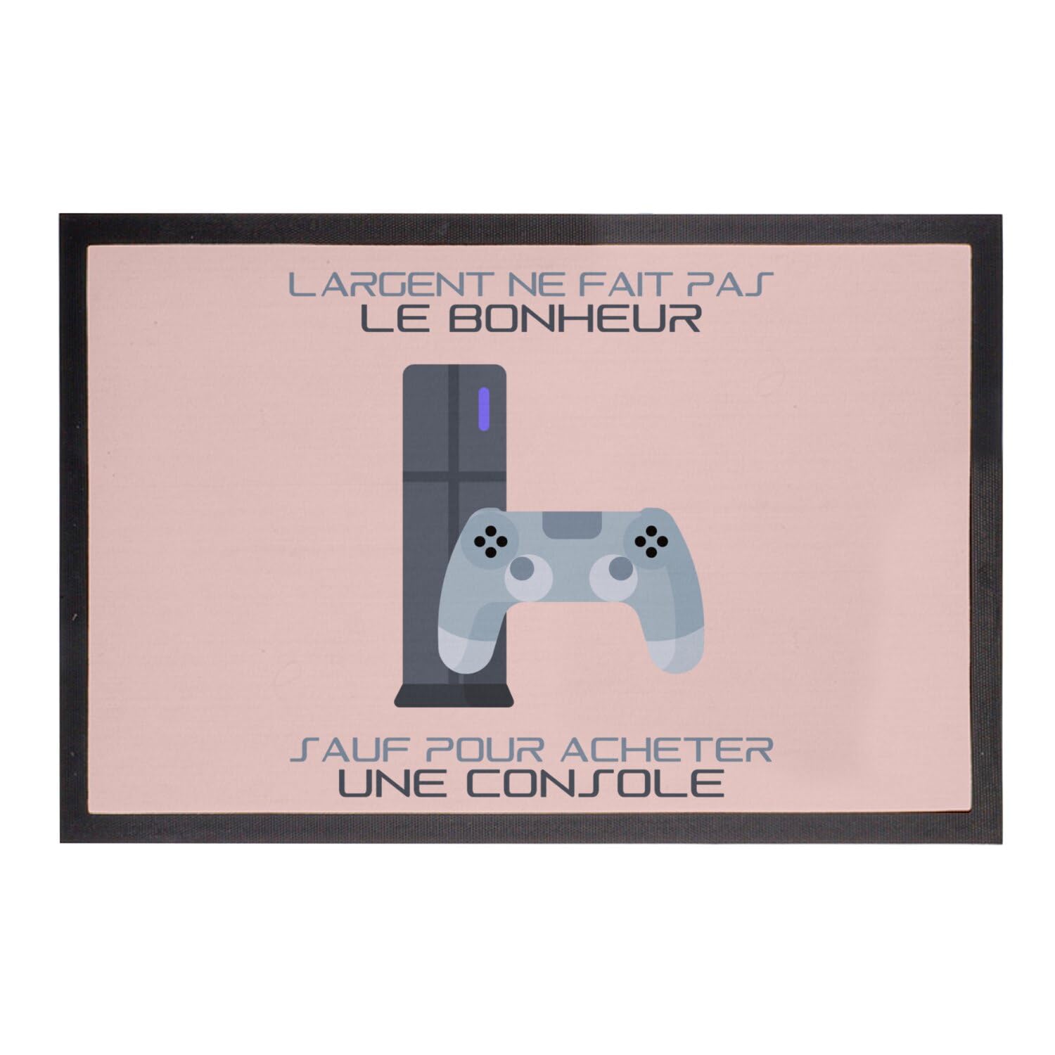 Tapis de sol geek rose l'argent ne fait pas le bonheur pour setup gaming