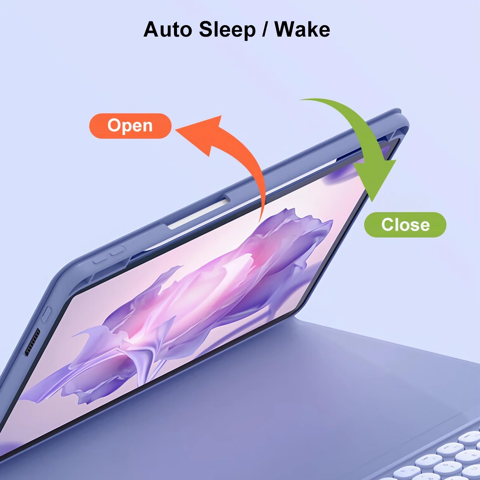 Etui z klawiaturą do Xiaomi Mi Pad 5/5 Pro 11" 2021, Wbudowany Uchwyt Na Ołówek, Magnetyczna, Odłączana Klawiatura Bezprzewodowa z Myszą Bluetooth,Blue 1