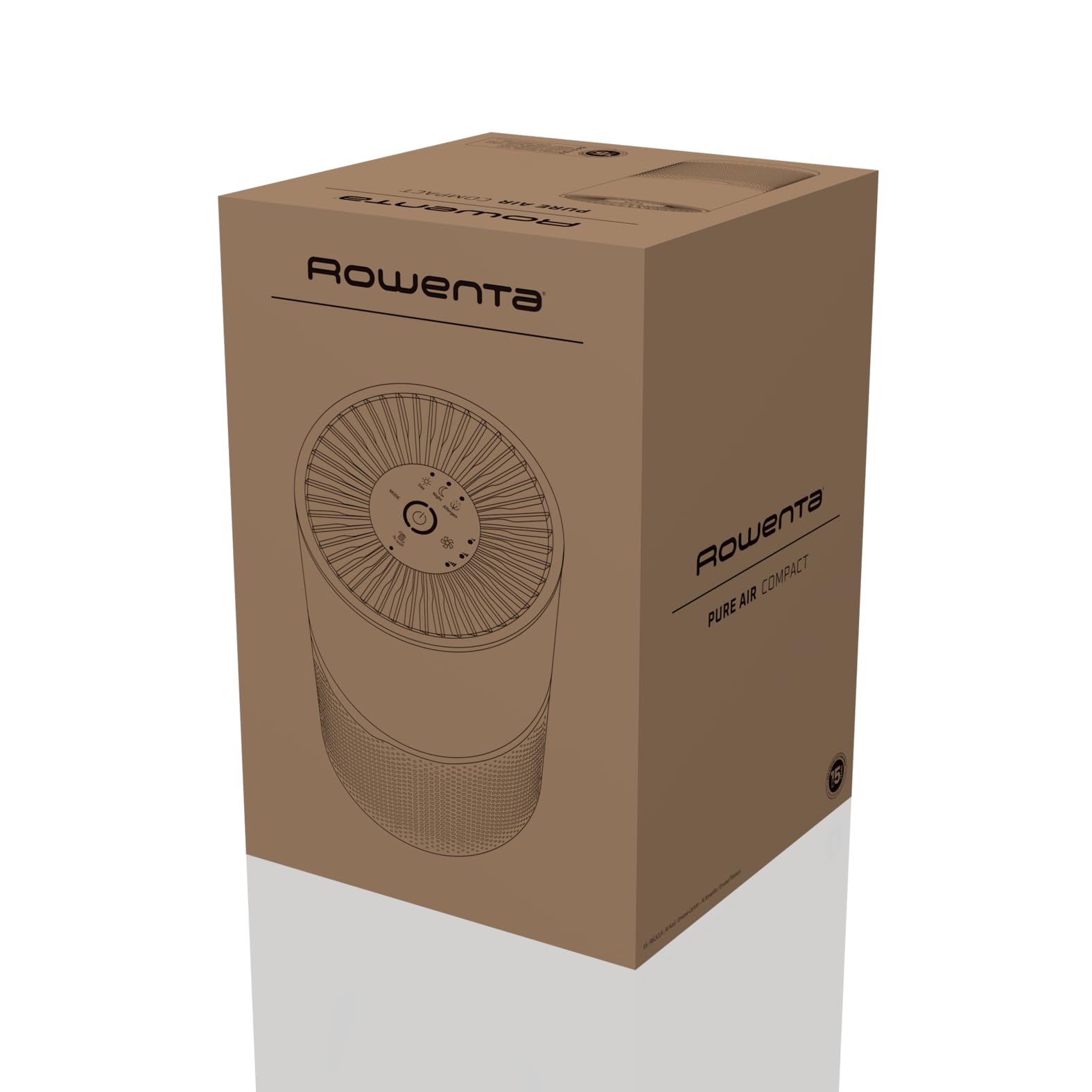Rowenta Pure Air Compact Luftreiniger, für Zuhause, hocheffiziente Luftreinigung, bis 52 m², 3-in-1 Filterung, HEPA Allergy+, Echtzeit-Luftqualitätsanzeige, Schwarz/Blau, PU2221F0