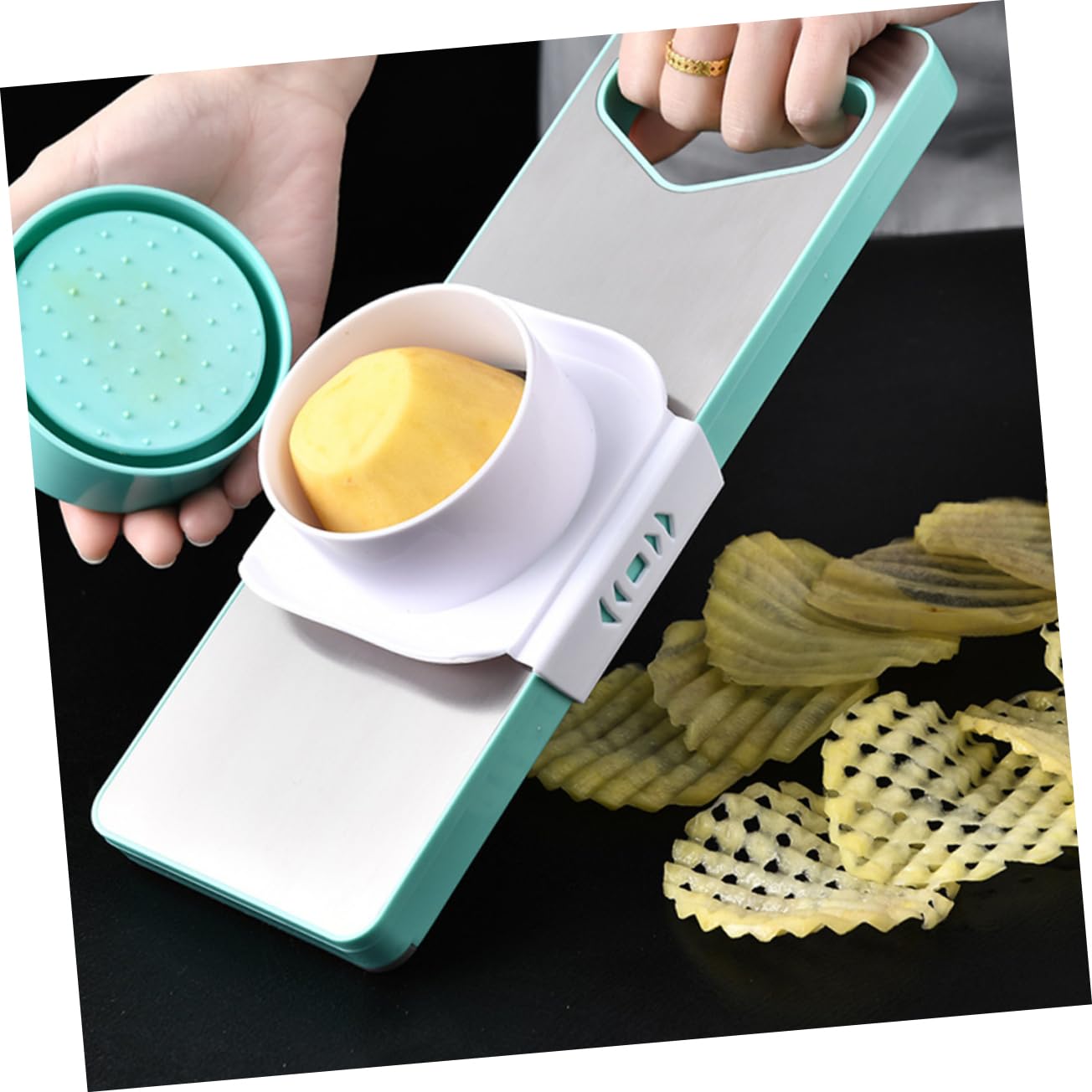 IMIKEYA 3 Juegos Desfibradora Rallador De Patatas Rallador De Verduras Conveniente Trituradora De Alimentos De Cocina Rallador De Queso Rallador De Zanahorias Multifunción Abs Sky-blue