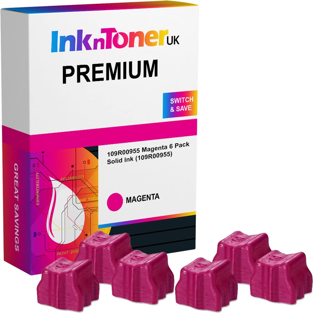 Premium Compatible 109r00955 Lot de 6 cartouches d'encre solide Magenta (109r00955)