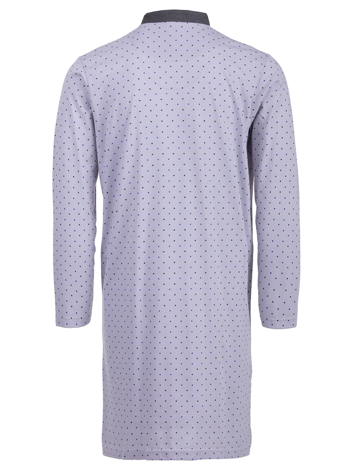 Chemise de nuit à manches longues pour homme avec poche poitrine et col montant