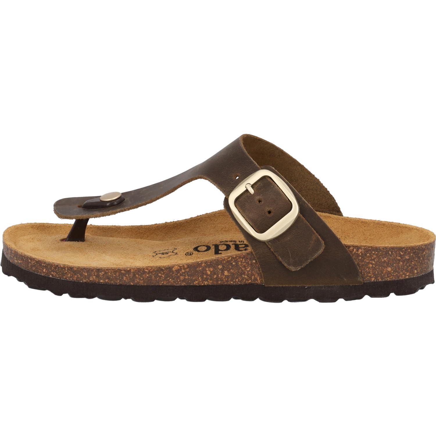Palado Zehentrenner Damen Kos Denka - bequeme Pantoletten Made in Spanien - elegante Sandalen mit Kork-Fußbett - modische Sommerschuhe
