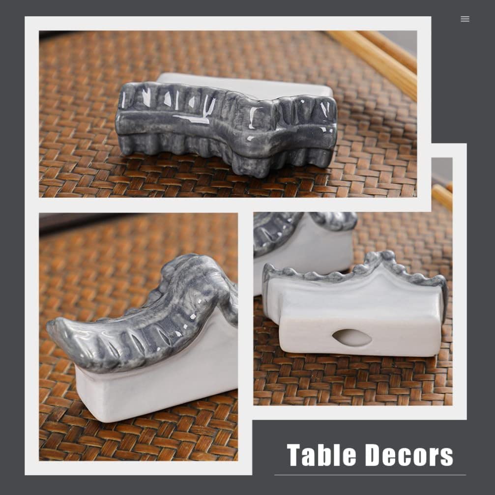 Poggia Bacchette, Porta Bacchette da Ristorante, 2 Pezzi, in Ceramica, Stile Vintage, Porta cucchiai e forchette, Decorazioni da tavola per la casa, Cucina, stoviglie