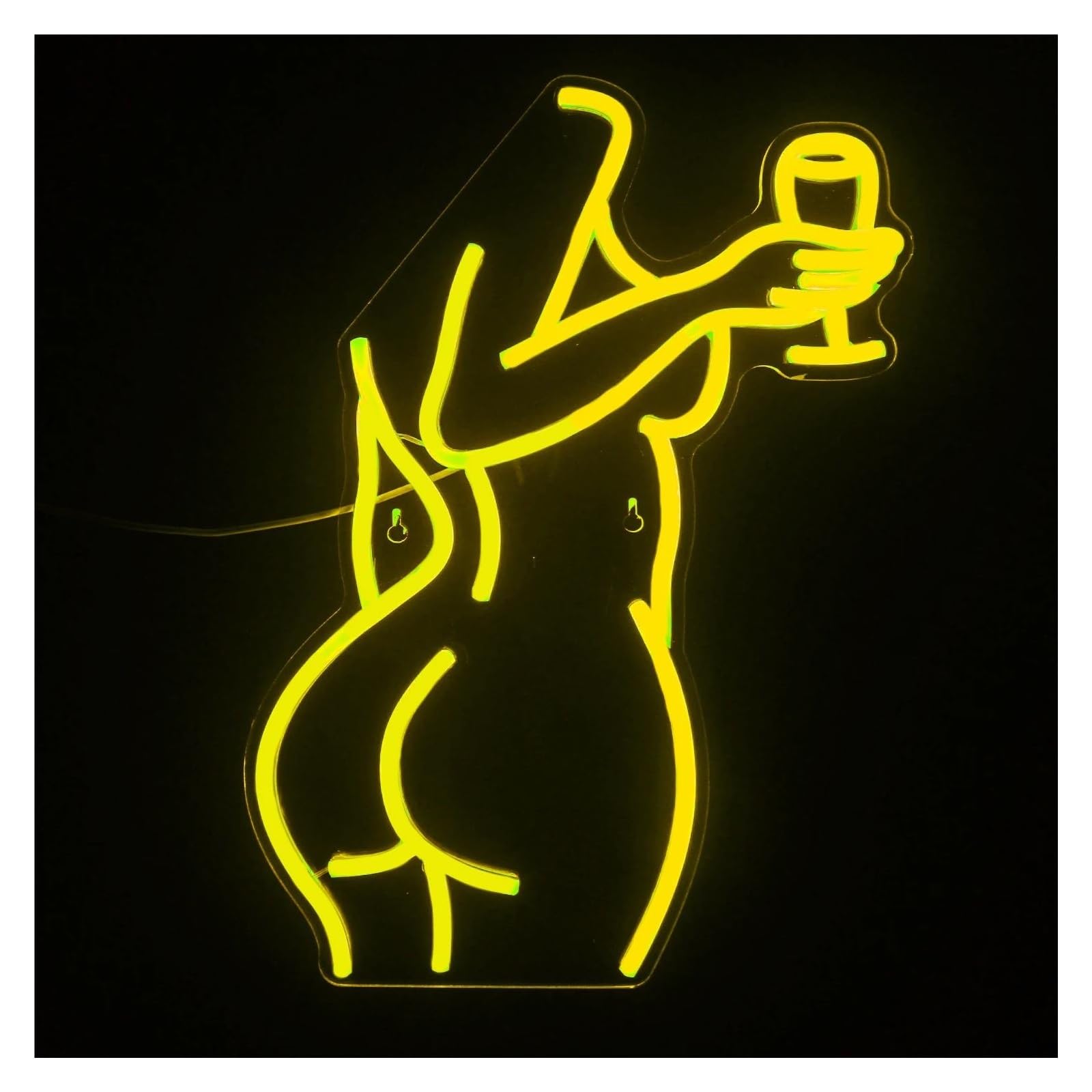 SHOUXI Sign Lamp Lady Neon Signs, USB Powered Lady Back Aesthetic Neon Lights Suitable for Office Club Decor Atmosphere Neon On The Wall 30cmx40cm(D)