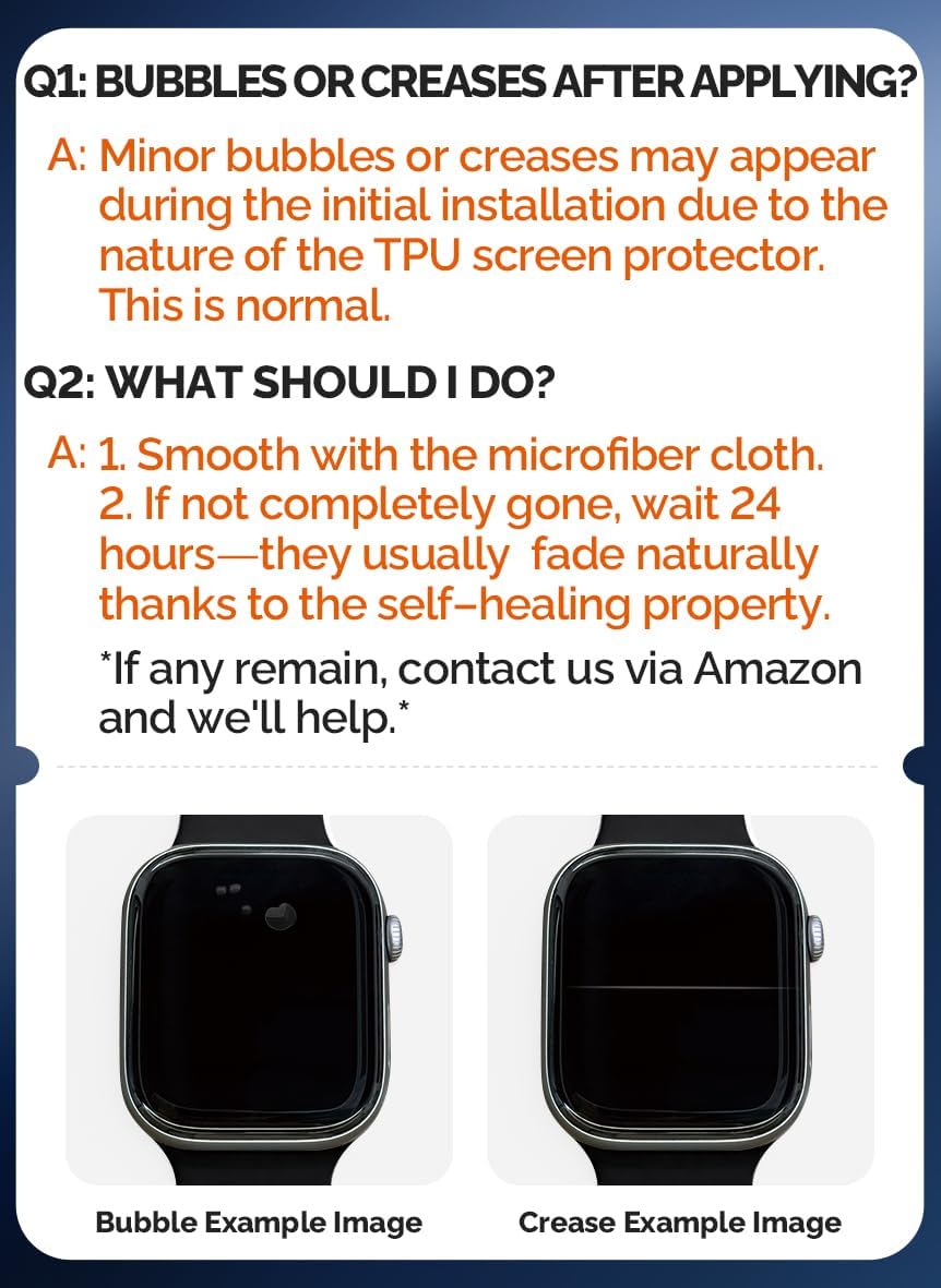 misxi 6 pack soft tpu clear screen protector for apple watch series 11 series 10 42mm, no bubble easy installation high definition screen protection protector for iwatch 42mm for series 11/10