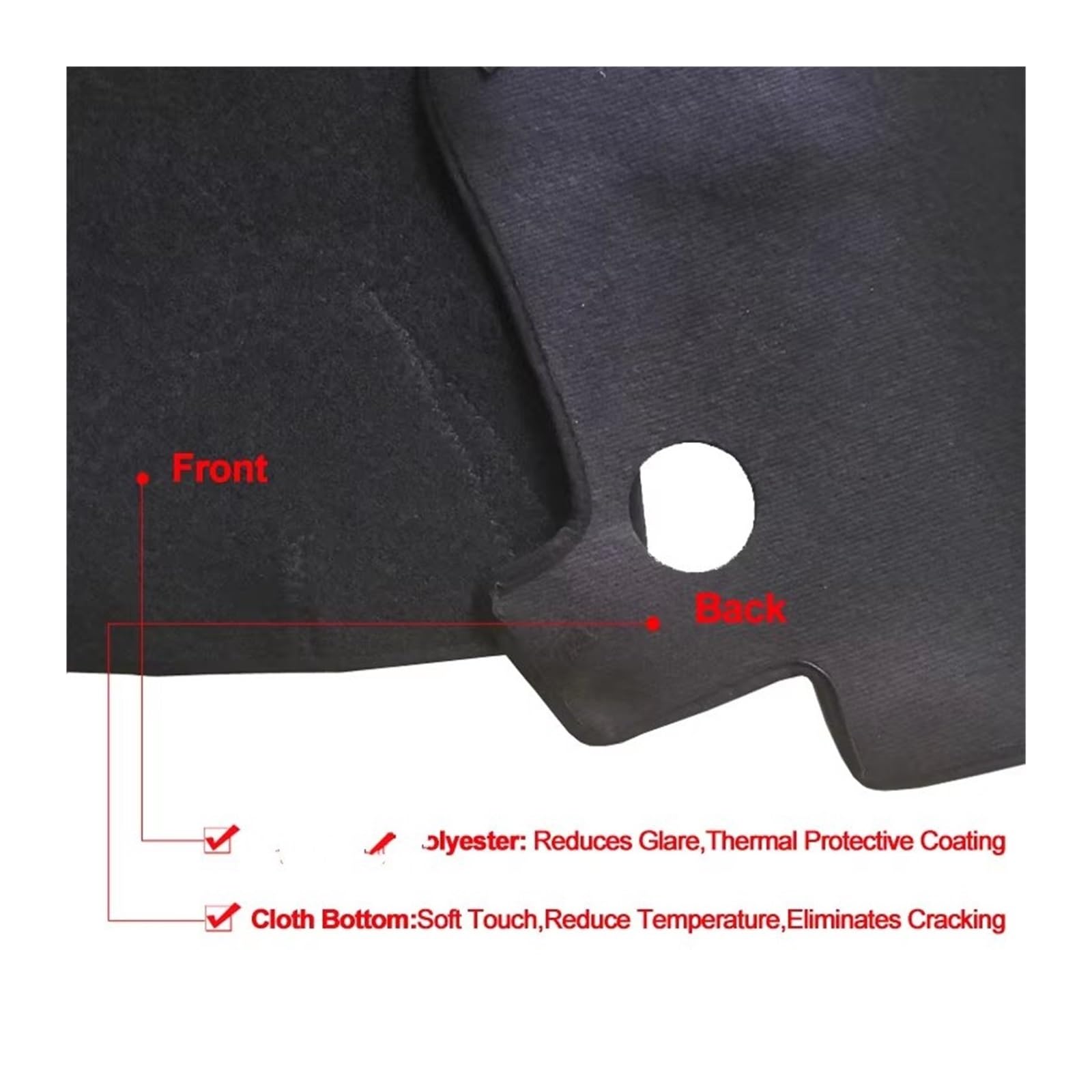 Tapis Tableau Bord intérieur Voiture pour Toyota pour RAV4 RAV 4 XA40 2013-2018 LHD RHD Couverture Tableau Bord Intérieur Voiture Tapis Coussin Pare-Soleil(RHD Blue)