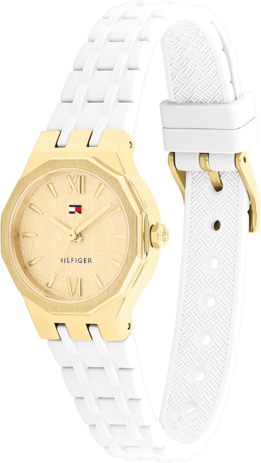 Tommy Hilfiger Women’s Quartz Bracelet Watch - Chic Modern Design, Geometric Frosted Dial - Water Resistant up to 30m - Sophisticated, Casual Timepiece - Gift for Her 25mm