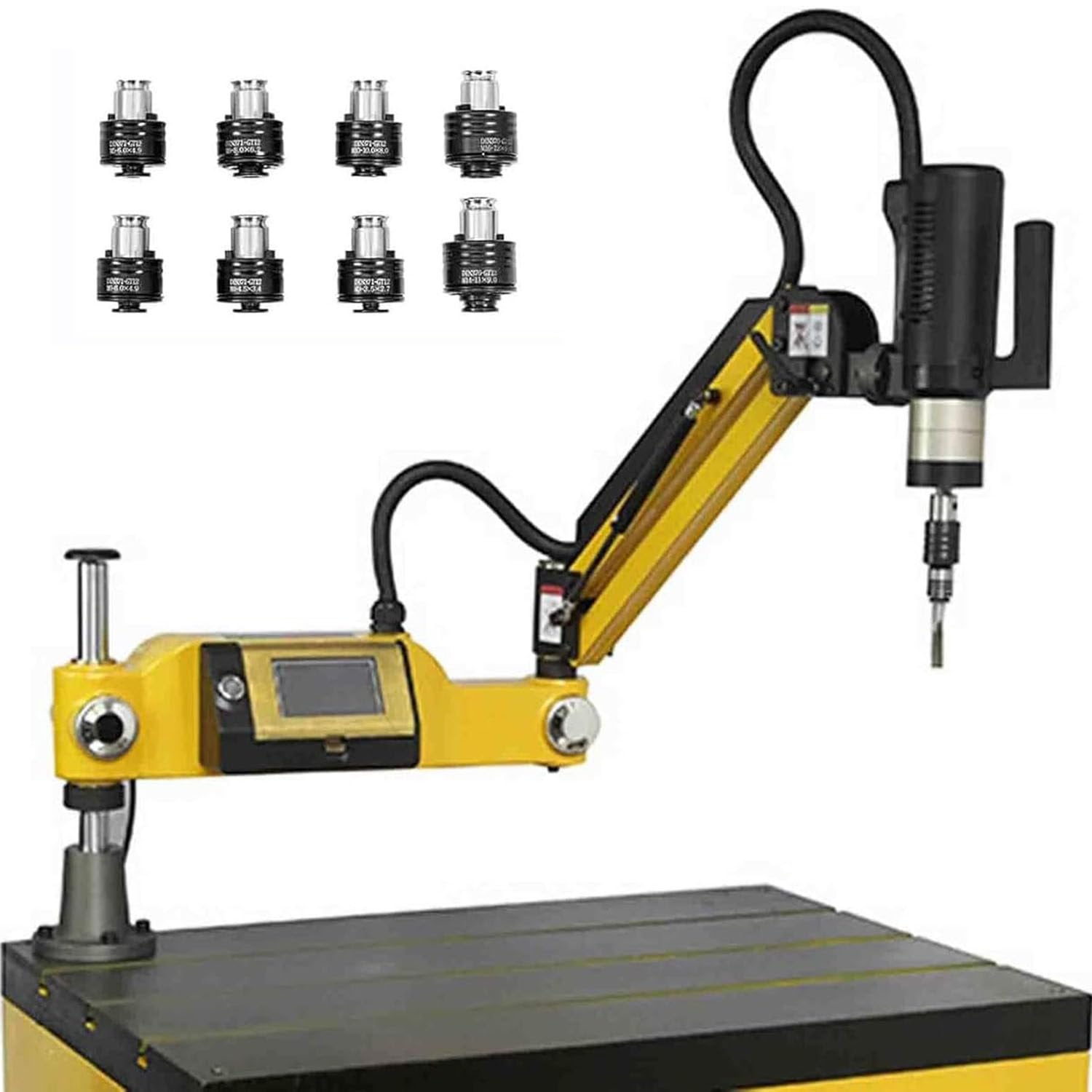 Maschiatrice elettrica, angolo di foratura e filettatura a 360°, velocità 0-312RPM, pinze M3-M16