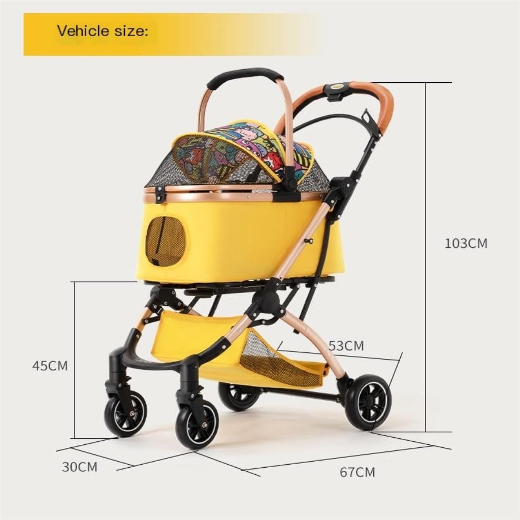 Kenyone ペットカート 折りたたみ 犬用ペットベビーカー 4輪