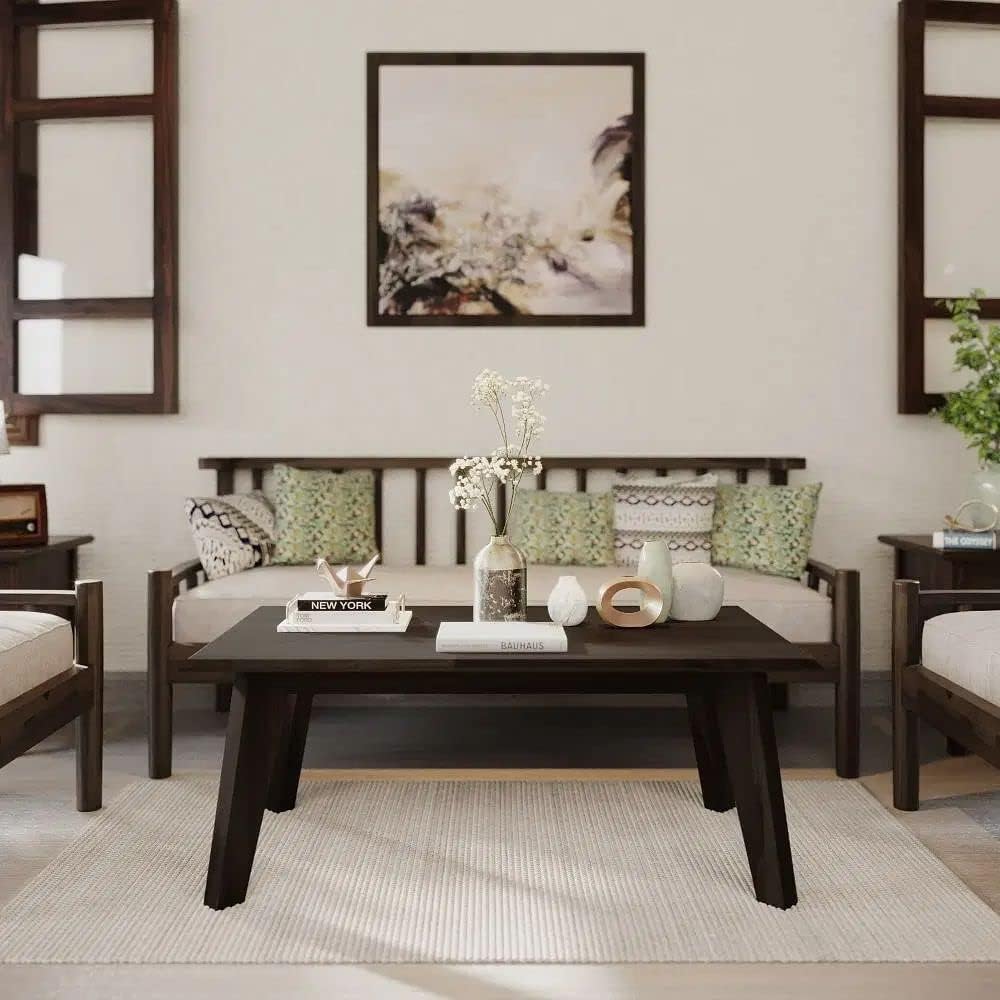 Wakefit Coffee Table | 3 Year Warranty | Center Table, Tea Table, Center Table for Living Room, Coffee Table for Living Room, Sheesham Wood (Catimor - Brown)