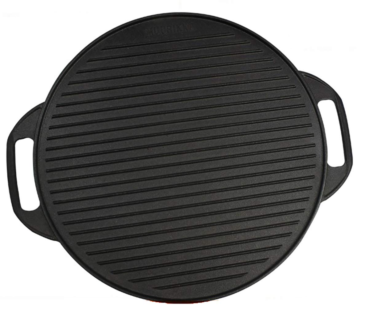 Rejilla de hierro fundido de doble cara para hornear parrilla de hierro fundido y parrilla Combo. Rejilla reversible de 41 cm con asas de fácil agarre