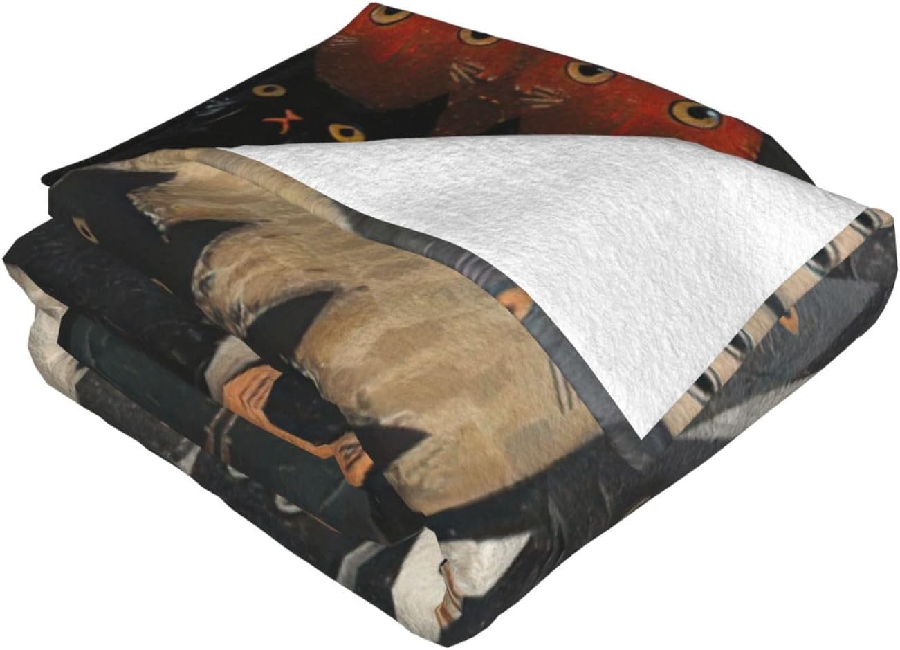 Luxurious Cat Blanket Versatile Blanket Sofa Throw for Bed Warm Flannel Blanket Couch Throw