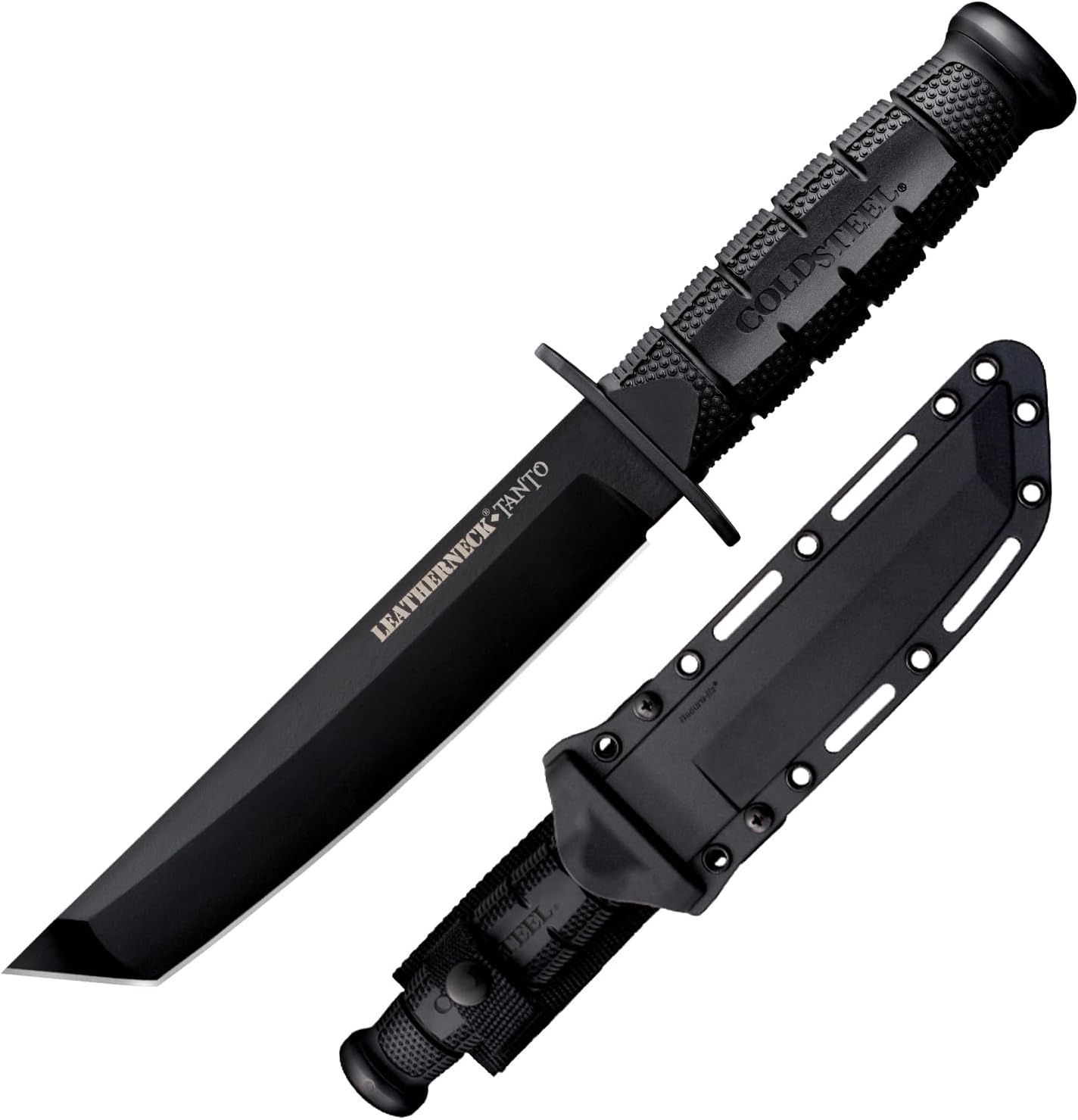 Leatherneck Tanto 7" German D2 Razor-Sharp Blade 5" Kray-Ex Durable Handle Tactical Military Knife w/Secure-Ex Sheath