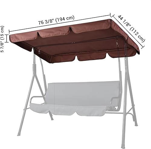 Miniatura 7 de Yescom Cubierta de toldo oscilante de 76 x 44 pulgadas de repuesto UV 30+ resistente al agua para jardín al aire libre