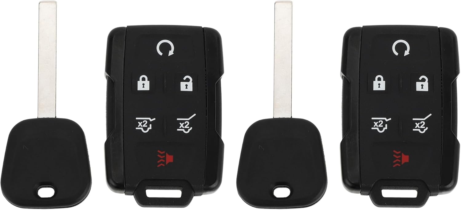 X AUTOHAUX 2pcs 315MHz M3N-32337100 Keyless Entry Remote Ignition Transponder Key Fob for Chevrolet Suburban 2017-2020 for Chevrolet Tahoe 2018-2020 46 Chip 6 Buttons