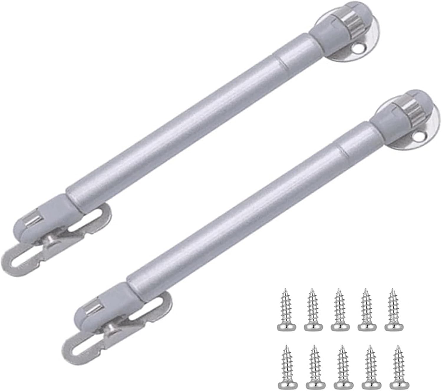 6" Length 60N/14.6 lb Gas Strut Support Cabinet Hinged Decline Support, Lower Closing Lid Support, Lower Flip Door Buffer Retractable Cabinet Door Air Spring Support Hinge(2 Sets)