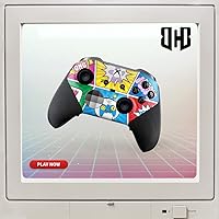 Vista 6 de Retro Comic Customised Wireless Controller for Elite by BCB. Original Elite Series 2 Controller Compatible with Xbox One / Series X & S. Customized