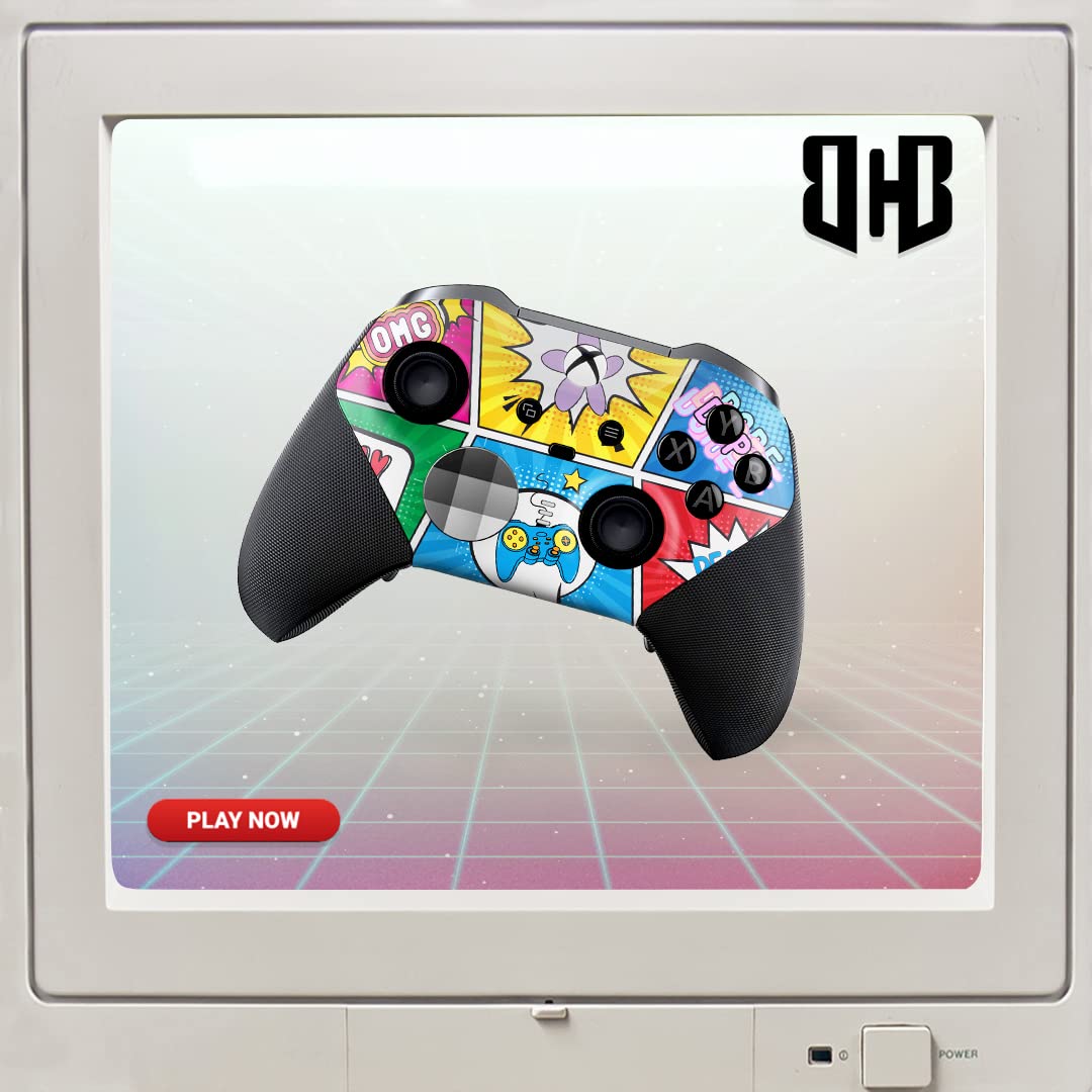 BCB Controller Customised for Elite Controller Wireless. Original Elite Series 2 Controller Compatible with Xbox One / Series X & S Remote Control. Customized with Water Transfer Printing (Not a Skin)