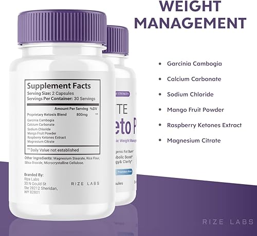 Miniatura 9 de rize labs Cápsulas Elite Keto Plus, apoyo para la pérdida de peso, píldoras premium para la salud general, suplemento de fórmula de máxima fuerza