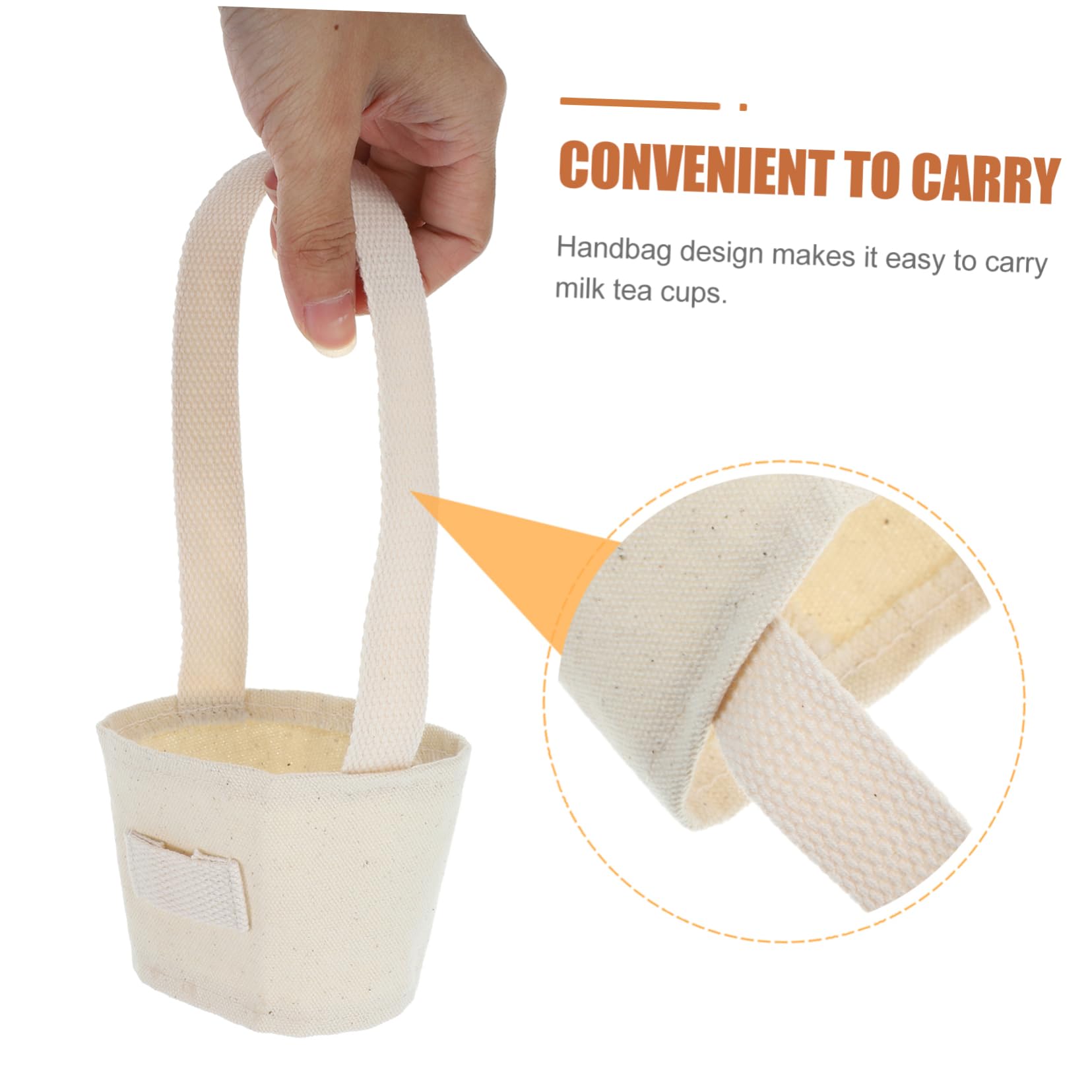 DECHOUS Reusable Cup Sleeve for Cold Drinks Stylish Canvas Coffee Cup Holder with Protective Design Versatile Beverage Carrier for Go Use Minimalist Look